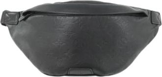 Louis Vuitton Pre-owned Monogram Shadow Discovery Bumbag - Heren - Vintage Heuptassen - Zwart - ONE Size - Leer - Vintage