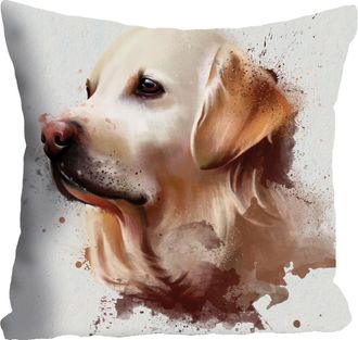 Queence Dekokissen »Golden Retriever« Kissenhülle ohne Füllung, 1 Stück