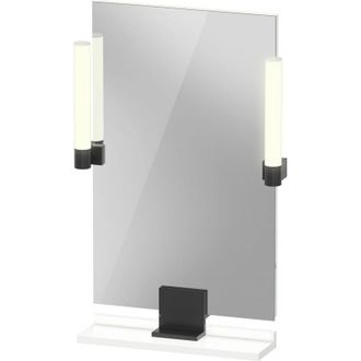 Duravit Duravit - Espejo Sivida, Negro Diamante Mate, 450x36x650mm, Luz