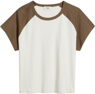 Elwood Raglan Sleeve T-Shirt in Brown Off White at Nordstrom, Size Xx-Large