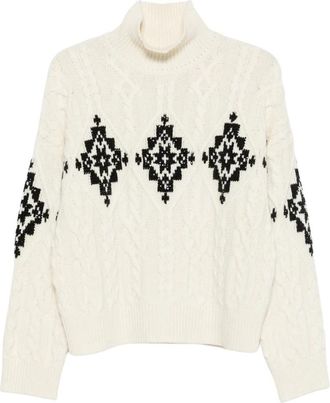Ermanno Scervino 00399 Maglia - Dames - Coltruien - Wit - S - Truien & Vesten