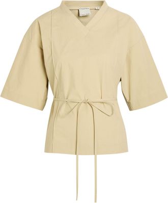 Calvin Klein Lynn Cotton-poplin T-shirt - Green - 42 (UK10 / S)