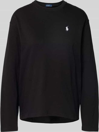 Polo Ralph Lauren Longsleeve mit Label-Stitching in Black, Größe L