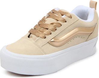 Vans KNU Stack High Shine - Dames - Sneakers - Beige - 37 EU - Schoenen