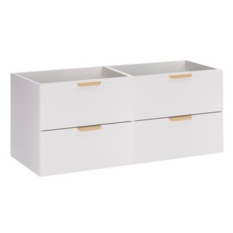 Petits Meubles Mueble de ba&ntilde;o 120cm mate paneles laminados blanco