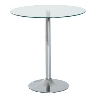 HOMCOM Mesa de comedor 70x70x74.5 cm plata