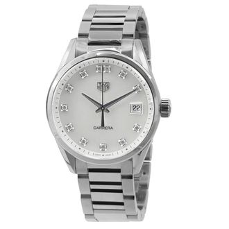Tag Heuer Carrera Montre Quartz Diamond White Mother of Pearl Dial Ladies Watch WBK1318.BA0652