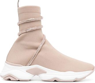 Rene Caovilla strap-detail slip-on sneakers - women - Rubber - 40 - Brown