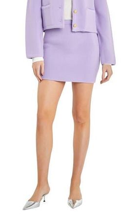 English Factory Knit Pencil Miniskirt in Lilac at Nordstrom Rack, Size X-Small