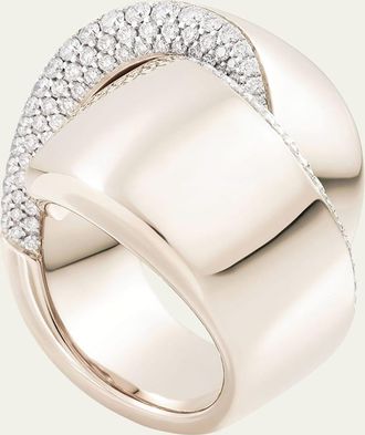 Vhernier Abbraccio 18K White Gold Diamond Ring