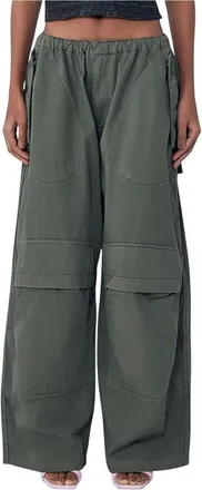 Alexander Wang Wide-leg Cargo Trousers - female - Alexander Wang - Wide Trousers - Green - S - Trousers