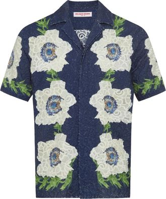 Orlebar Brown Maitan shirt - men - Cotton - L - Blue