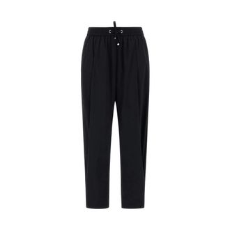 Herno Cropped Trousers, female, Black, XS, Light Nylon Stretch Trousers