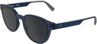 Lacoste Rechthoekige Zonnebril - Heren - Zonnebrillen - Blauw - 54 MM - Accessoires