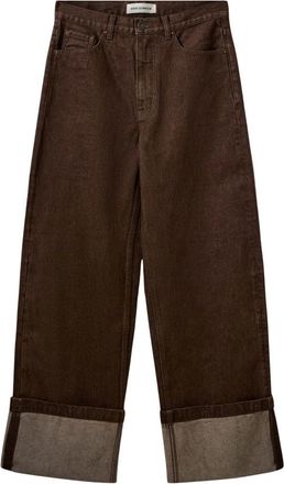 Sofie Schnoor Wide Jeans - Dames - Loose Fit Jeans - Bruin - S - Jeans