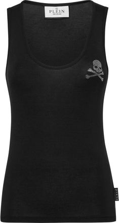 Philipp Plein Tops, Dames, Zwart, M, Tank top Skull & Bones