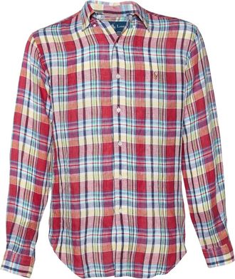 Ralph Lauren Pre-owned plaid linen shirt - Red
