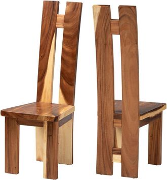 Baxton Studio Set Of 2 Lin Suar Wood Dining Chairs