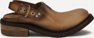 Miu Miu Foule leather Mules Female 37.5