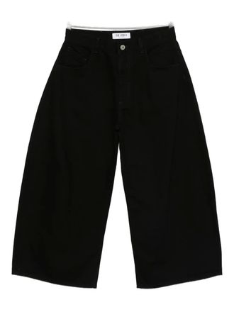 The Attico belt loops wide-leg jeans - women - Polyester/Cotton - 30 - Black