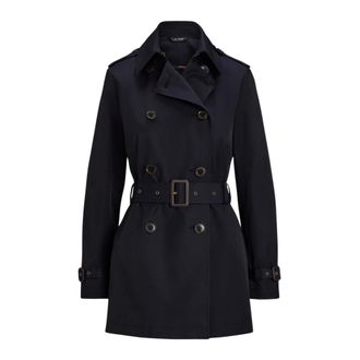 Ralph Lauren Trench Coats, female, Blue, Size: XL DB BLT Tr30 Trench Coat