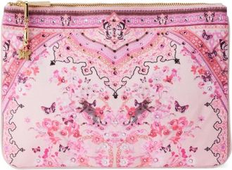 Camilla Clutch piccola in tela - Rosa