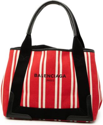Balenciaga Pre-owned Balenciaga Canvas Striped Navy Cabas S Ladies N339U9WY6JYPOWWL