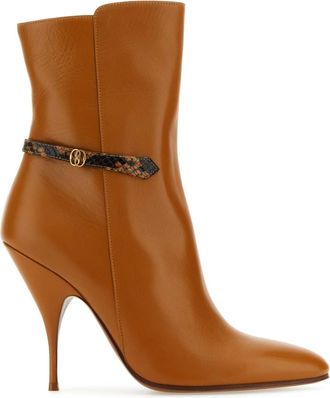 Bally Caramel Leather Odeya Ankle Boots