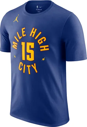 Nike Jordan Mens Denver Nuggets Statement Edition Jordan NBA T-Shirt in Blue | DV5770-496