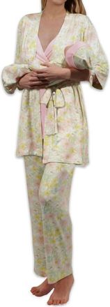 Everly Grey Analise 5 Piece Pajama Set In Begonia