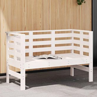 vidaXL Vidaxl - Panca da Giardino Bianca 111,5x53x71 cm Legno Massello di Pino