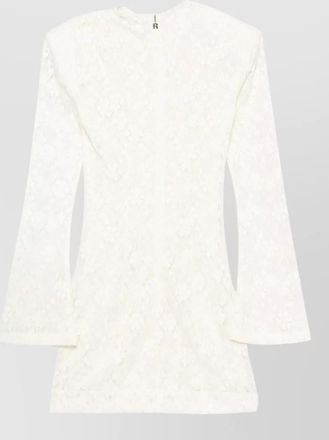 Rotate lace long sleeve mini dress