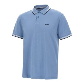 HUGO BOSS Hugo, Polo Shirts, male, Blue, Size: 2XL Paul Polo