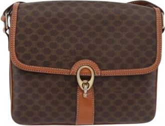 Celine Pre-owned Cross Body Bags, female, Brown, Size: ONE SIZE Pre-owned Vintage macadam shoulder bag