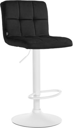 Clp Taburete De Bar Peru En Terciopelo Negro Blanco