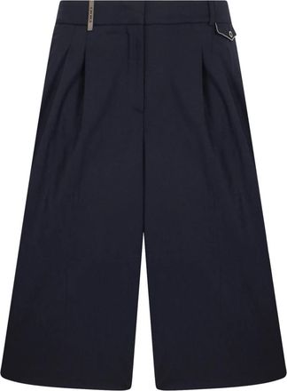 PESERICO Bermuda Shorts - Dames - Korte Broeken - Blauw - L - Wol - Korte Broeken