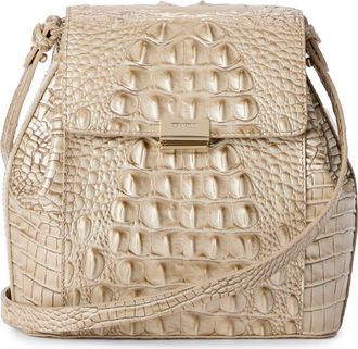 Brahmin Margo Croc Embossed Leather Crossbody Bag in Wind Chime at Nordstrom