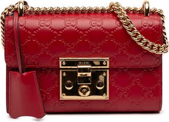 Gucci Pre-owned Gucci Small Guccissima Padlock Crossbody 409487 213317