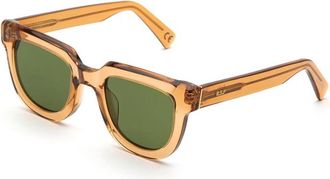 Retro Superfuture Vintage Stijl Zonnebril in Cola Green - unisex - Zonnebrillen - Bruin - 49 MM - Accessoires