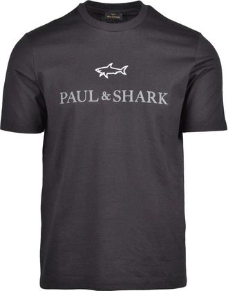 Paul & Shark Black Cotton Men T-shirt