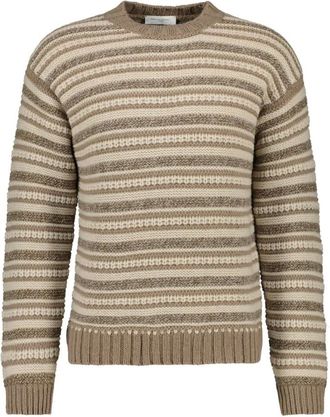 Daniele Fiesoli 0082 80 Ronde hals gebreide kleding - Heren - Truien - Bruin - Maat: 2XL Wol