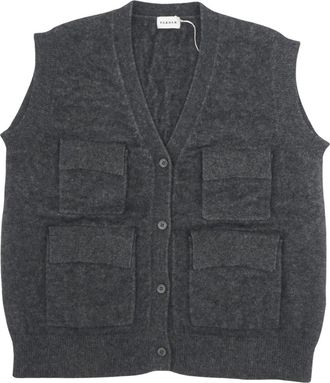 P.A.R.O.S.H. Lacoon Vest - Dames - Vesten - Grijs - S - Wol - Truien & Vesten