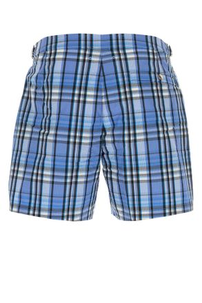 Burberry Mens Embroidered Polyester Blend Swimming Shorts Cornflowerbluipck Costumi Da Bagno Swimwear