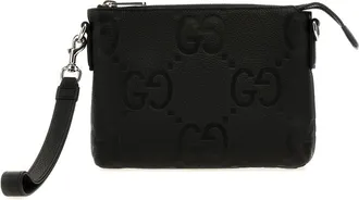 Gucci Black Jumbo GG crossbody bag