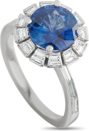 Luxury Bazaar Platinum 1.60ct Diamond and Sapphire Ring MF17-050726