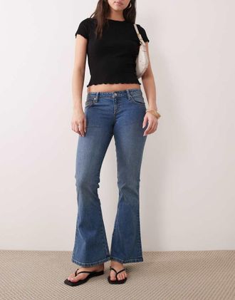 Supr&eacute; Supr&eacute; - Jeans bootleg a vita bassa elasticizzati blu Palermo