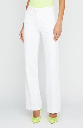 L'agence Scottie High Waist Wide Leg Jeans in Blanc at Nordstrom, Size 31