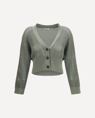 Brunello Cucinelli Sequined mesh Cardigan Female S