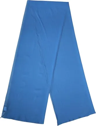 Dolce & Gabbana Blue Silk Neck Wrap Shawl Stole 200cm x 64cm Womens Scarf
