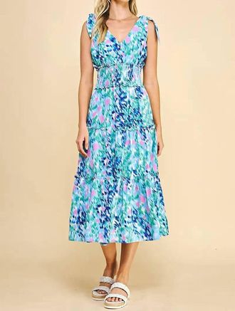 Pinch Design Ariel Midi Dress In Watercolor